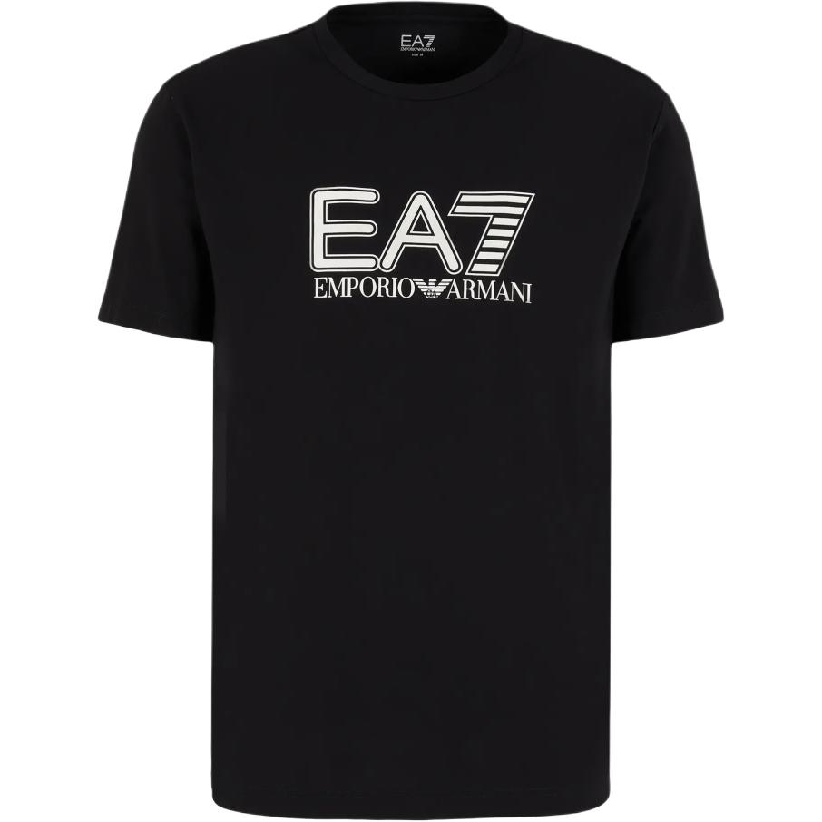 Emporio Armani EA7 SS24 Logo Print Slim Fit Crew Neck T-Shirt Men tops Black 6DPT62-PJVQZ-1200 M