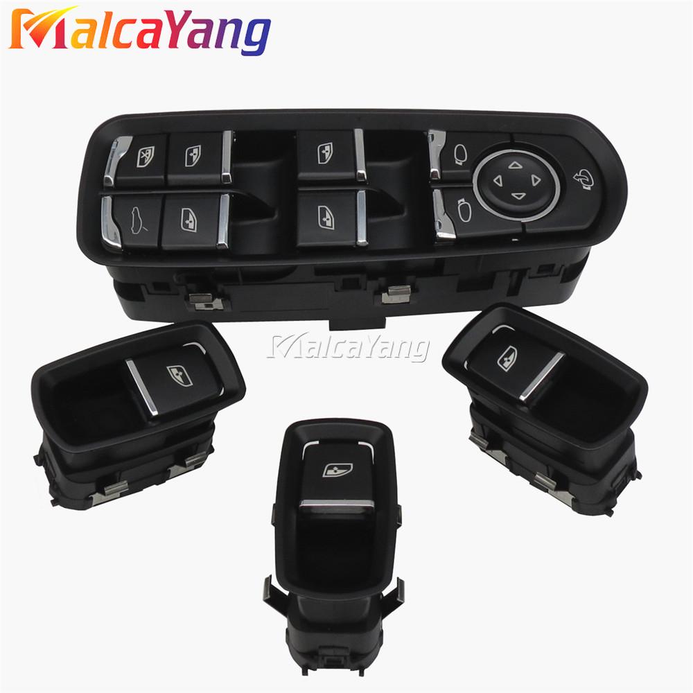 7PP959855C For Porsche Panamera Cayenne Macan  Window Control Switch Driver Passenger Side Button  7PP959858RDML 7PP959858MDML With Window