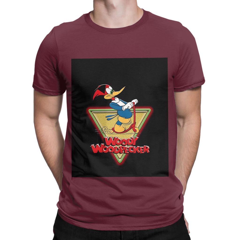 Woody Woodpecker Black Poster Funny 100 Cotton Tshirt Woody Woodpecker Tees Tops For Unisex