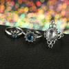 Silver Retro Punk Boho Ring Set 74