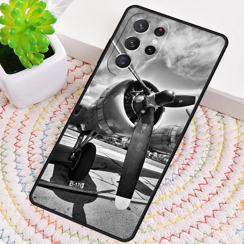 

Vintage Plane Engine aircraft TPU Phone Case For Samsung Galaxy note 10 pro S26 S25 S24 S23 S22 Ultra Plus S21 FE S20 Cover Galaxy S24+