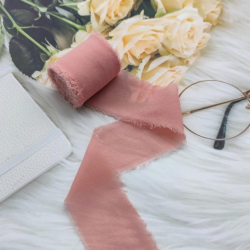

Satin Ribbon Eternal Roses Lace Ribbon Cinta Chiffon Silk Ribbon Wedding Lace For Ties Handmade Ripped Bouquet Wrap Decoration 5 Meters