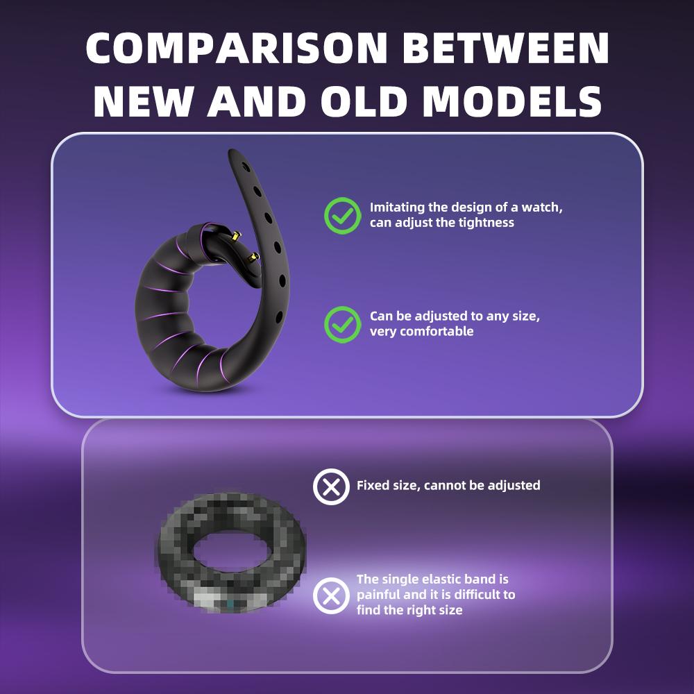 Vibrating Cock Ring 10 Vibration Modes Clitoral Stimulator G-Spot Couples Delay Ejaculation Adult Sex Toys Men Female