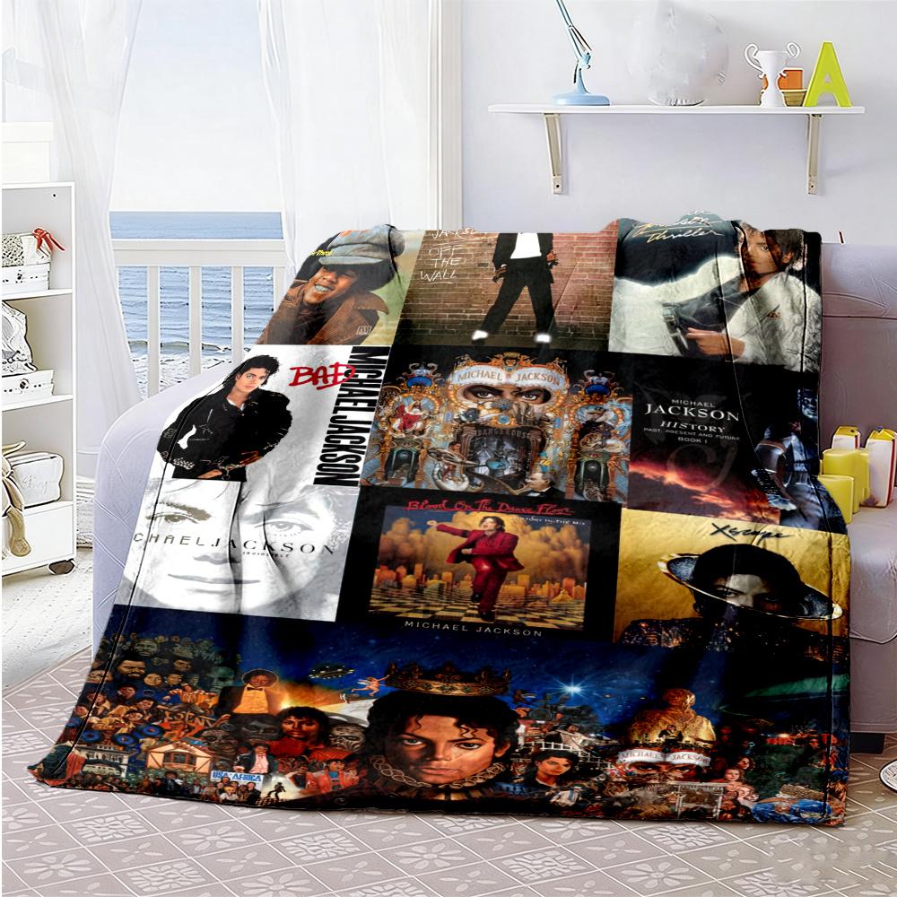 Michael Jackson Blanket Durable Comfort Suitable For Couch Chair Bedding For All Seasons Digital Print Ideal Gift For Birthday Valentine'S Day