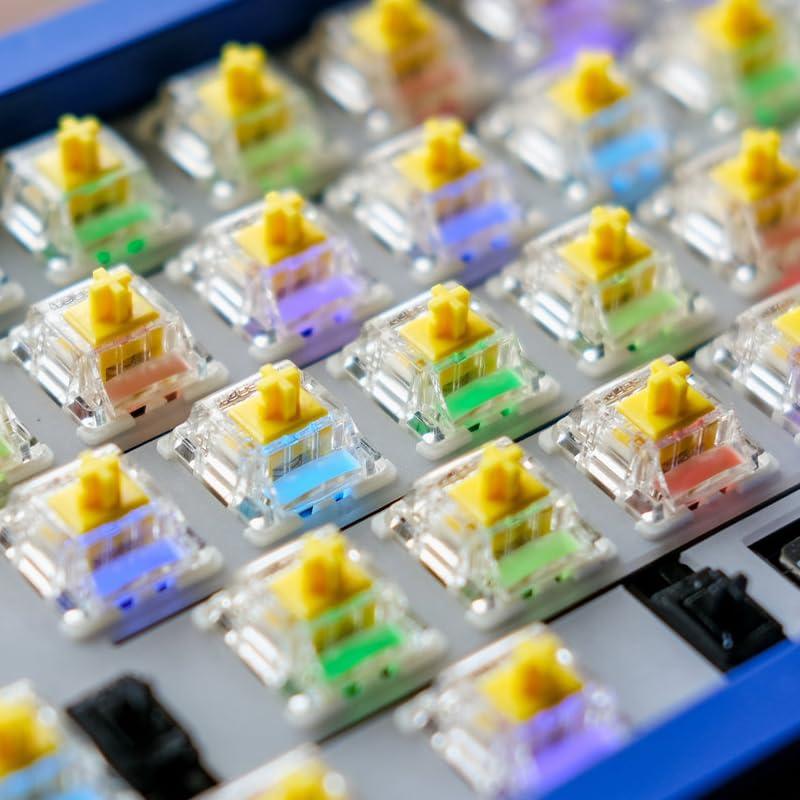 Gateron G Yellow Pro 5-pins switch RGB MX Mekaniskt tangentbordsdelar Pro 3.0 Försmord Gul-Röd-Te (72 3.0 Gul)