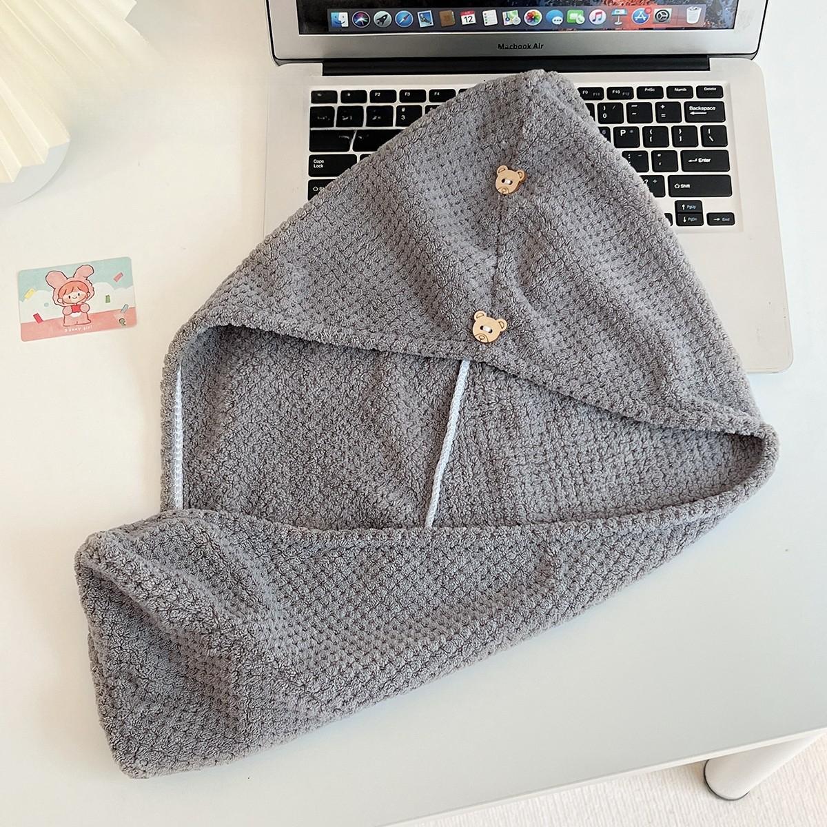 

Прекрасная шапочка для сухих волос, суперабсорбирующая быстросохнущая шапочка для душа, женское полотенце для волос, утолщенный шарф для шампуня для длинных волос 65*25CM