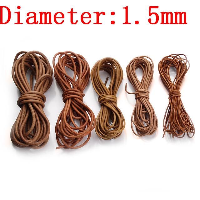 2-5m 2.5 3 4 mm Genuine Leather Cord String Rope for DIY Necklace Bracelet DIY Jewelry Making Accessories Jewelry Findings