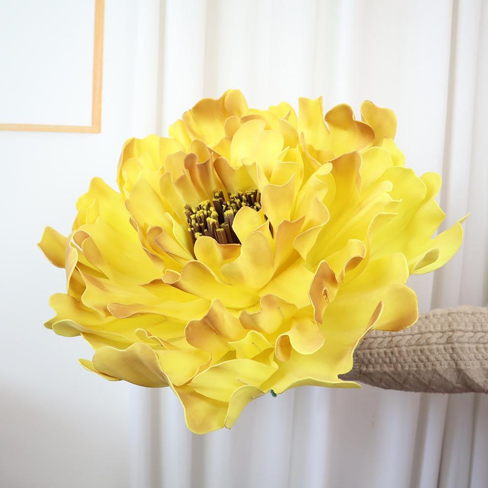 Foam PE Artificial Peony 40cm Fake Flowers New Simulation Peony Flower  Stage Background