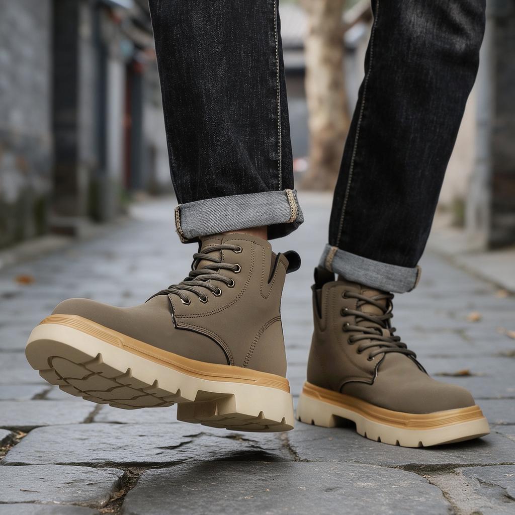 Unisex Martin Boots High Top Shoes Winter Walking and Commuting Casual Outdoor Travel Seasonal Everyday Footwear Sizes 39-44