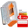 4/3/2/1 peças Para Moto G24 Vidro Motorola Moto G24 Power Vidro Temperado Cobertura Total Cola Sem Poeira Protetor de Tela de Celular Moto G24