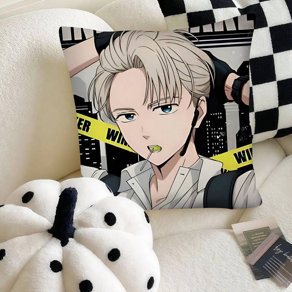 Anime Kaji Ren Windbreaker Kissenbezug Mode Quadratischer Kissenbezug Schlafzimmer Sofa Zimmer Innendekoration Freizeit