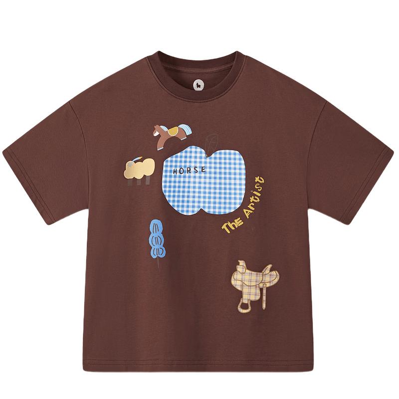 

MQD Boys Cotton Cartoon Short Sleeve T-Shirt 130