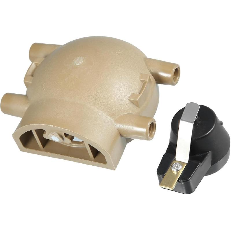 Terminal Ignition Distributor Cap with Rotor for Ford 4 Cylinder for Tractors 2N 8N 9N with Front Mount Distributor Replacement