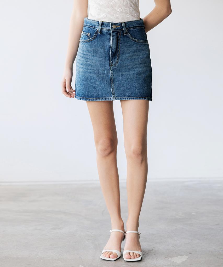 HYFVE Cotton Mini Denim Skirt Pants