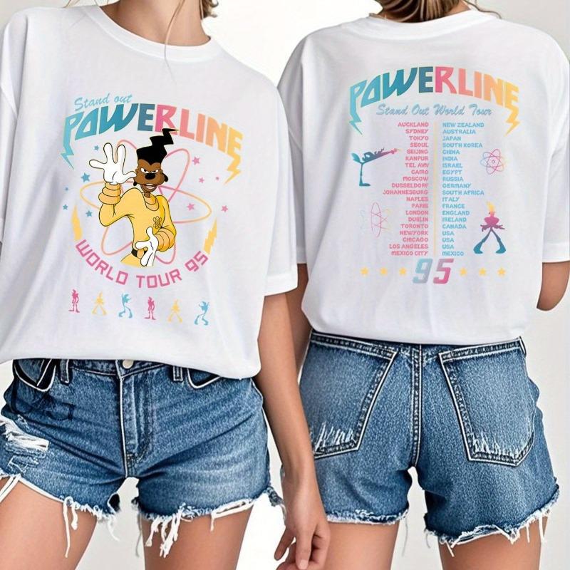 Powerline Concert Graphic Tshirts for Women Summer New Collection Unisexs and Womens Casual Fashion Street Clothing