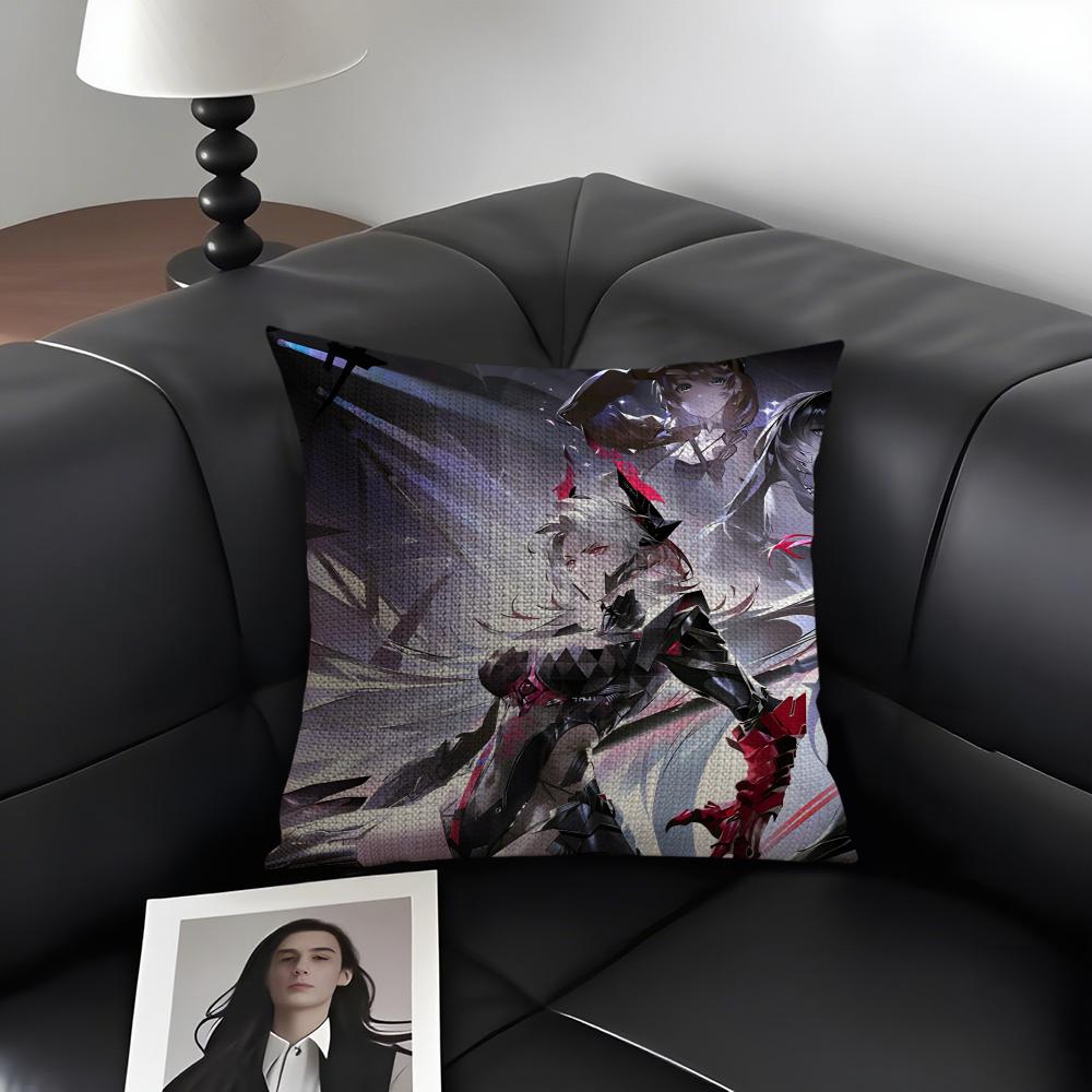 PPunishing GrayY RavenN Game Cushion Cover Natural Linen Organic Fabric DoubleSided Printing Sofa Home Decor Gift Pillow Case