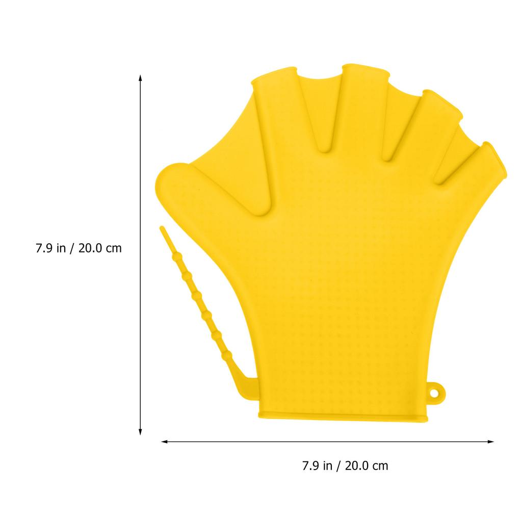 1Pair Swim Paddles Adjustable Silicone Swimming Gloves for Upper Body Exercise Pool Workout Water Resistance Gloves for Men 4