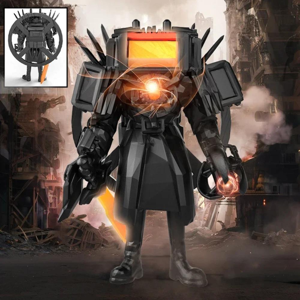 New Skibidi Man Builing Blocks Cameraman Tvman Titan Clock King Animation Figures Model Toys for Kids Xmas Easter Gift