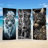 Towel Textile Bathrobe Black Beach Quick-Drying And Lightweight Tiger Portable White Camping Lion Swim Pool Travel