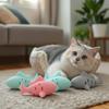 Cat Interactive Chew Toy Pet Food Leakage Simulated Fish Bite-Resistant Kitten Toy Teeth Grinding Chewing Cat Toy Supplies