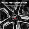 For Audi  A34Pcs 56mm 60mm 61mm 68mm 69mm 77mm Car Wheel Center Hub Cap For Audi A1 A3 A4 A5 A6 A7 A8 Q2 Q5 Q7 Q3 TT RS S Rim Cover Stickers