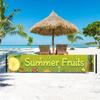 Summer Fence Banner Holiday Party Banner Backdrop Yard Indoor Outdoor Decoration Photo Booth Background For Tropical Tiki Themed