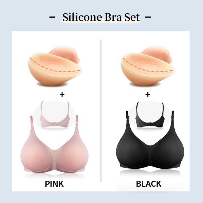 LERVANLA Artificial Silicone Breasts Forms Pads Fake Boobs Chest Women's Silicone Underwear Eexy Breast Padded Bra Becomes Big