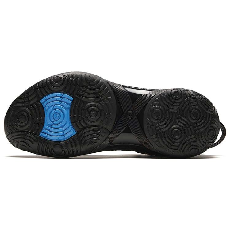 Anta Three Points Rain 1ª Generación Llama Oscura Hielo y Fuego Tejido Yin Yang Absorción de Impactos Transpirable Zapatillas de Baloncesto de Caña Baja 912341102-1