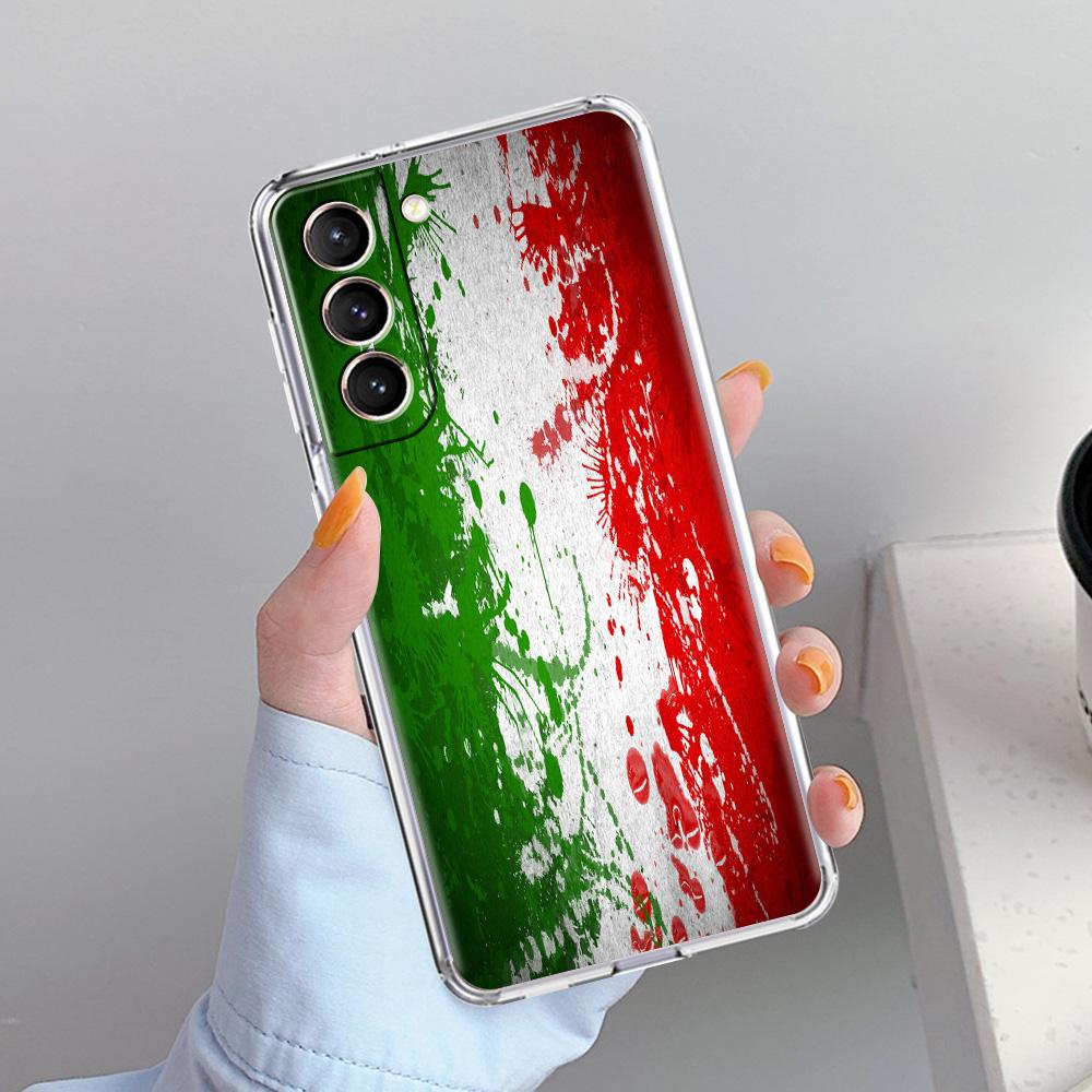 Phone Case For Samsung Galaxy S26 S25 S24 S23 S22 Ultra S20 S21 FE 5G Plus Soft Clear Cover Italian flag