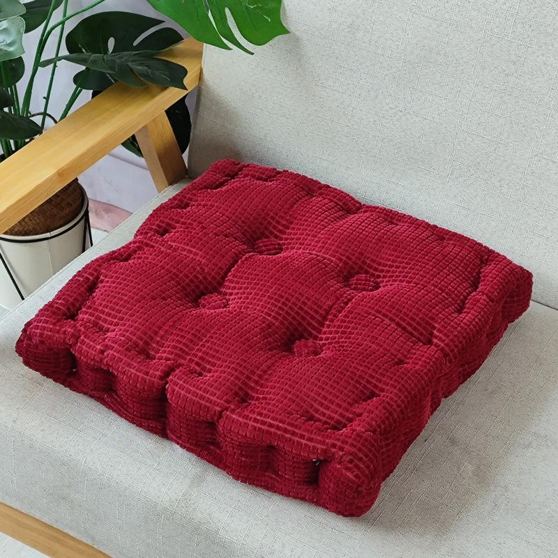 Blue Corn Grain Square Seat Cushion 38x38cm, Polyester Fiber Chair Pad for Office Living Room Bedroom Car Seat