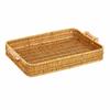 Rectangular Wicker Tray Practical Serving with Handles Lightweight