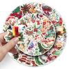 50 Vintage Holiday Watercolor Stickers: Gingerbread Man & Cartoon Designs for Journals & Waterproof Phone Cases