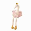 Swan Stuffed Animal with Tulle Skirt Soft Crowned Toy Child-Safe