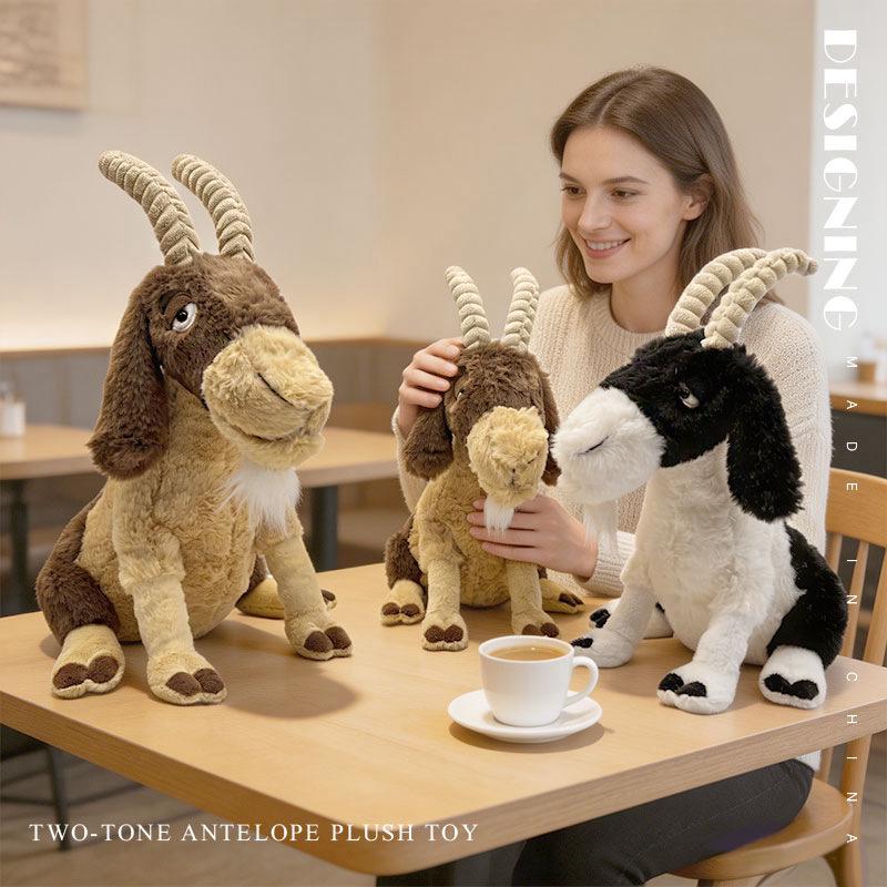 Kirin Gazelle Plush Goat Toy - Zoo Animal Ornament & Kids' Comfort Gift