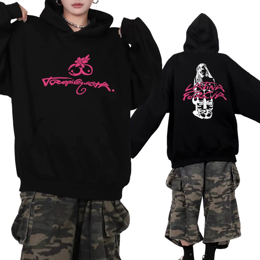 Fashion Karol G 2025 Tropicoqueta Album Graphics Printed Hoodies Men Women Music Style Sweatshirt Unisex Fleece Casual Pullovers