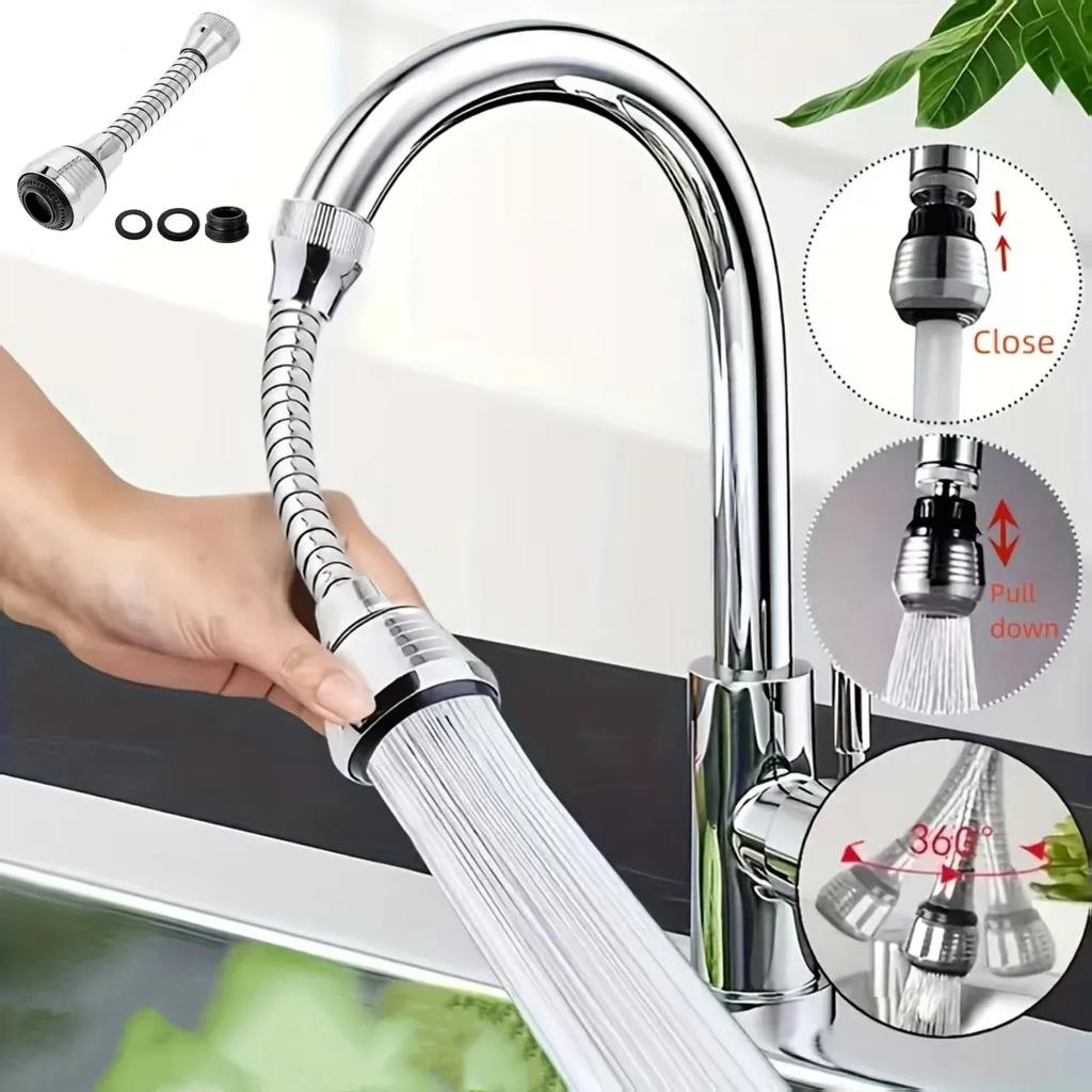 1PCS 360° Rotating Kitchen Faucet Pressurized Anti-Splash Extended Filter Foam Extend Faucet Head Sprayer for Kitchen