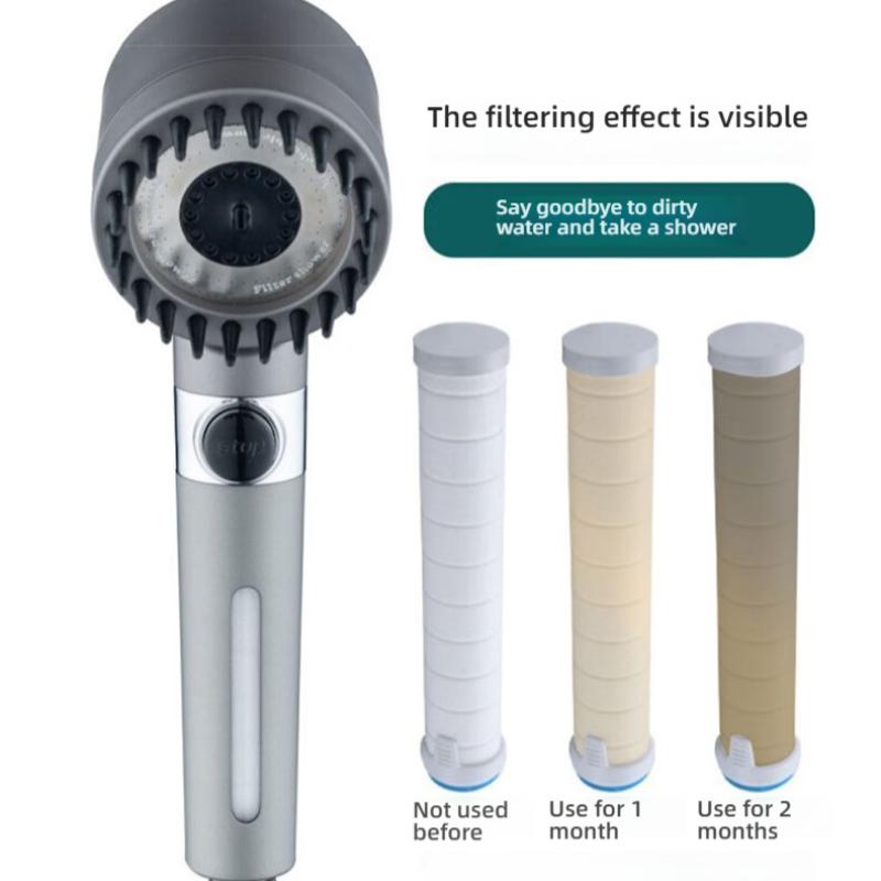 Powerful Pressurized Showerhead Filter 4-in-1 Function Spray Bath Set 10 Pieces of Special Filter Element for Spray Attachment