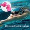 1 Pair Swimming Earplugs Silicone Waterproof Non-Slip Ear Plugs Friendly To Skin Noise Reduction Ear Plugs Swim Training Equipment