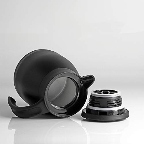 [Online Exclusive] BLKP. Pearl Metal Tabletop Pot, 1.5L, Limited Edition, Black Stainless Steel, Insulates for Hot and Cold Drinks, AZ-5019