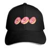 Declicious Retro Pixel Glazed Donut Baseball Cap Casual Daily Wear Quick Dry Performance Cotton Twill Breathable