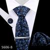 Men's Premium Polyester Tie, Pocket Square & Cufflink Set for Formal Events