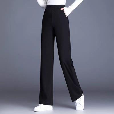 High-waisted Wide-leg Pants New Summer Women's Loose Drapey Casual Straight Trousers Versatile and Slimming
