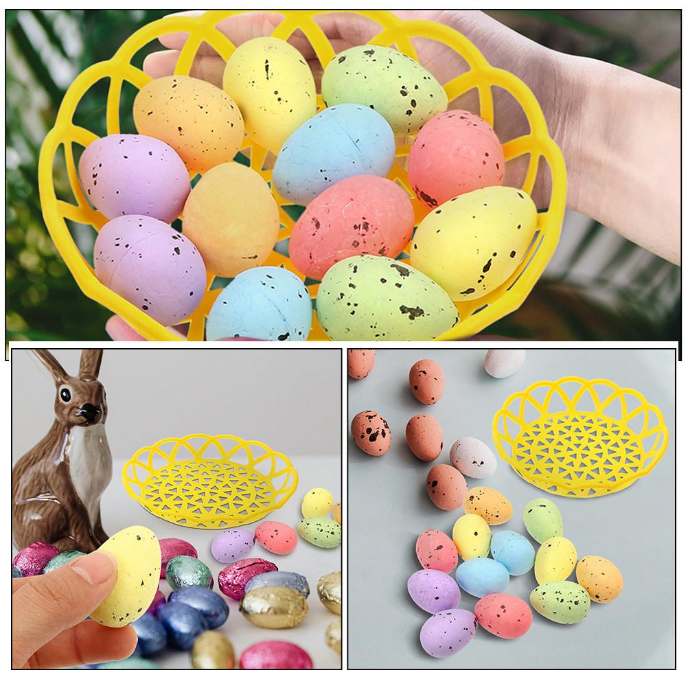 1Set Easter Egg Decor Foam Bamboo Lightweight Reusable Festival Party Photo Prop Room Office Bedroom Decoration DIY Easter Scene
