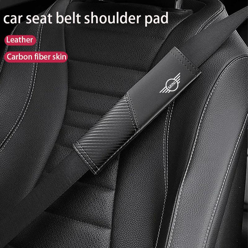 Car seat shoulder belt pad leather seat belt protective cover for BMW Mini Works Cooper F54 F55 F56 F57 F60 R50 R52 R53 R55 R56