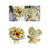 Crochet Flower Bouquet, DIY Simulation, Material Packaging Artificial Flowers,