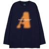ASTRAL PROJECTION Big A Oversized Long Sleeve T-Shirt_Navy