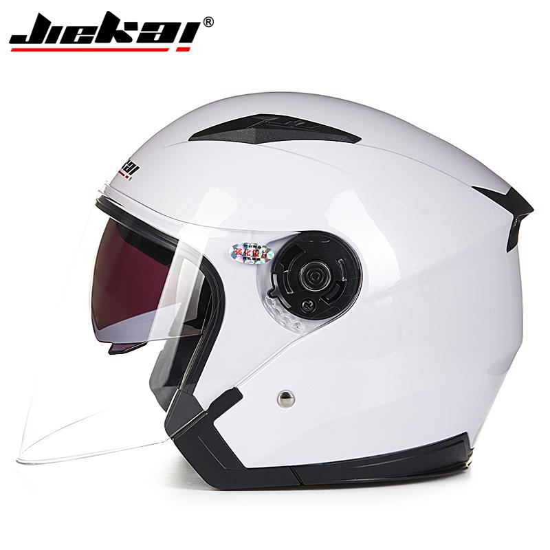 JIEKAI -512 Motorcycle Double Lens Half Helmet Cascos Para Moto Racing Helmets ABS Helmet Moto Casque for Women/Men Casco Moto