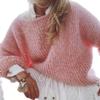 Imitation mohair sweater women's autumn and winter knitted top fashion casual sweater women's clothing