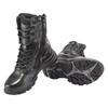 Fashion Anti slip High Quality Black Genuine Leather Boots Rubber Sole Men's Tactical Boots