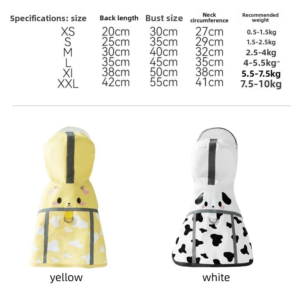 Cartoon Dog Rainwear Waterproof Puppy Clothes Fashion Puppy Rain Cape  Summer